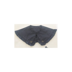 Black ovetsized Peter Pan collar,detachable collar, oversized collar, Bertha collar,floral oversized collar. Removable collar