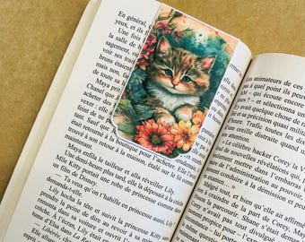 Marque-page CHAT aimanté magnétique livres Idée cadeau pour les amoureux de chat