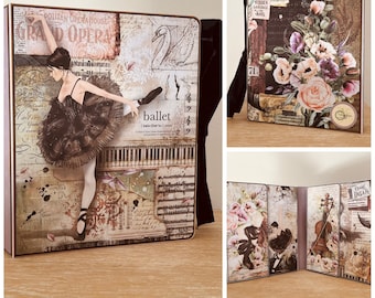 Album photo Danseuse Ballet "Le cygne noir" Fait main Scrapbooking 30 photos 10x15 cm Idée Cadeau à offrir