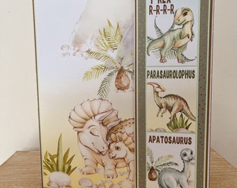 Album photo "Dinosaures" Fait main 28 photos 10x15cm avec insert photos Scrapbooking Idée cadeau
