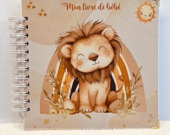 Livre de Bébé Album Naissance Animaux Bohème Boho Mixte Fille ou Garçon 1ère année Fait main Idée Cadeau Naissance Baby shower Future maman
