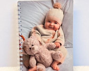 Carnet de notes à personnaliser avec votre photo au format A6 10,5x14,8cm 80 pages lignées Fait main - Papeterie Cadeau
