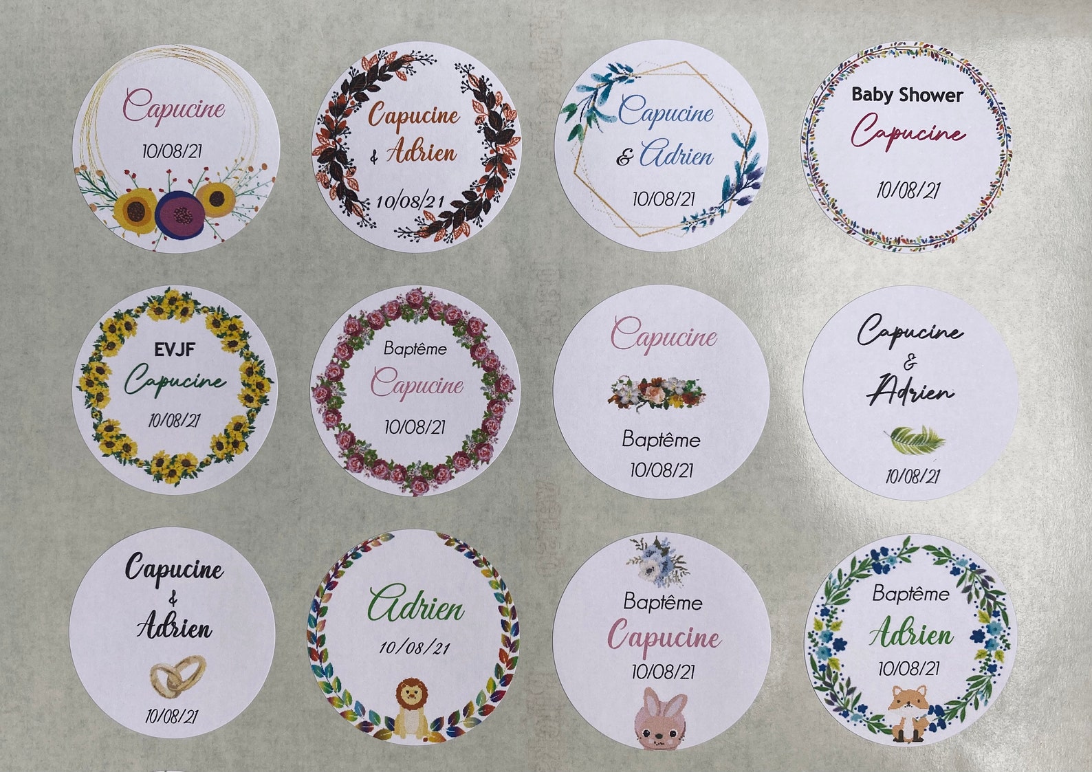 Etiquettes Autocollantes Personnalisées Étiquettes personnalisées autocollantes ou simples avec trou | Etsy