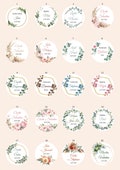 Personalized round matte self-adhesive label 3cm, 4cm, 4.5cm, 6cm and 8.5cm in diameter or Perforated 3.8cm Wedding Baptism Stickers product logo