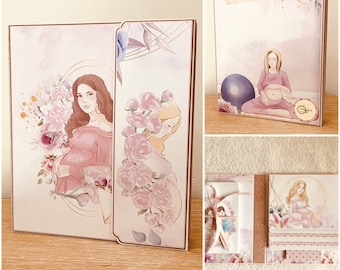 Album photo Grossesse Future Maman Fait main 28 photos 10x15cm avec insert photos Scrapbooking Idée cadeau