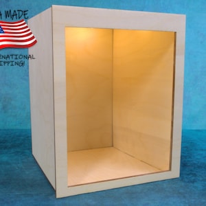 Book Nook Kit, Diorama, &#39;Double Wide&#39; Diorama Book Nook (DW), Blank Canvas, UNASSEMBLED, Laser Cut Wood, Whimsical, Fantasy or Military