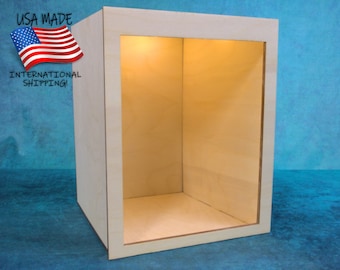 Book Nook Kit, Diorama, 'Double Wide' Diorama Book Nook (DW), Blank Canvas, UNASSEMBLED, Laser Cut Wood, Whimsical, Fantasy or Military