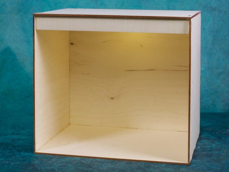 Triple Wide Book Nook Kit, Diorama with Free Lighting, 'Keep It Simple' KISS Diorama Book Nook KTW, Blank Canvas, Laser Cut Wood image 3