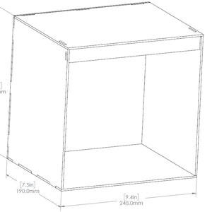 Triple Wide Book Nook Kit, Diorama with Free Lighting, 'Keep It Simple' KISS Diorama Book Nook KTW, Blank Canvas, Laser Cut Wood image 8