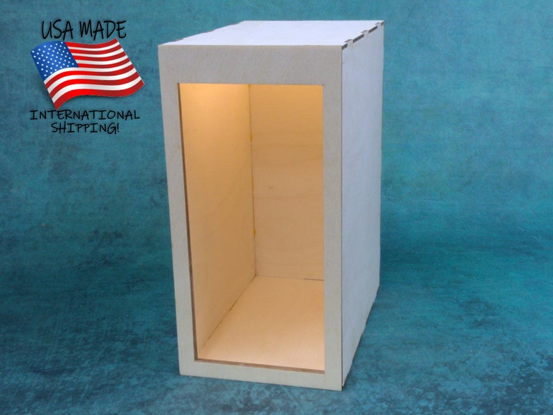 Book Nook Kit, Diorama, 'Simple Single Wide' Diorama Book Nook (SSW), Blank Canvas, UNASSEMBLED, Laser Cut Wood, Whimsical or Fantasy 