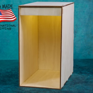 Single Wide Book Nook Kit, Diorama with Free Lighting, 'Keep It Simple' KISS Diorama Book Nook (KSW), Blank Canvas, Laser Cut Wood