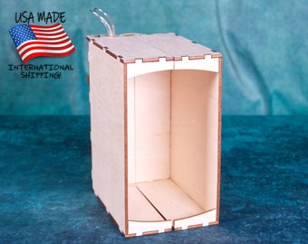 Book Nook Kit, Diorama, 'Paperback' Diorama Book Nook (PB), Blank Canvas, UNASSEMBLED, Laser Cut Wood, Whimsical, Fantasy or Military