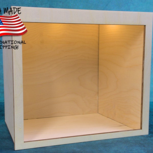 Book Nook Kit, Diorama, 'Triple Wide' Diorama Book Nook (TW), Blank Canvas, UNASSEMBLED, Laser Cut Wood, Whimsical, Fantasy or Military