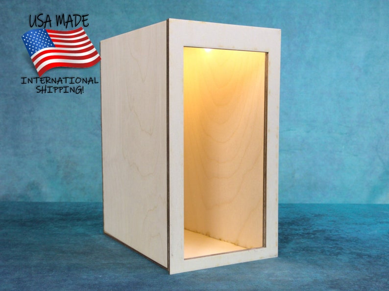 Book Nook Kit, 'Single Wide' Blank Canvas (SW), Blank Canvas, UNASSEMBLED, Laser Cut Wood, Whimsical or Fantasy 