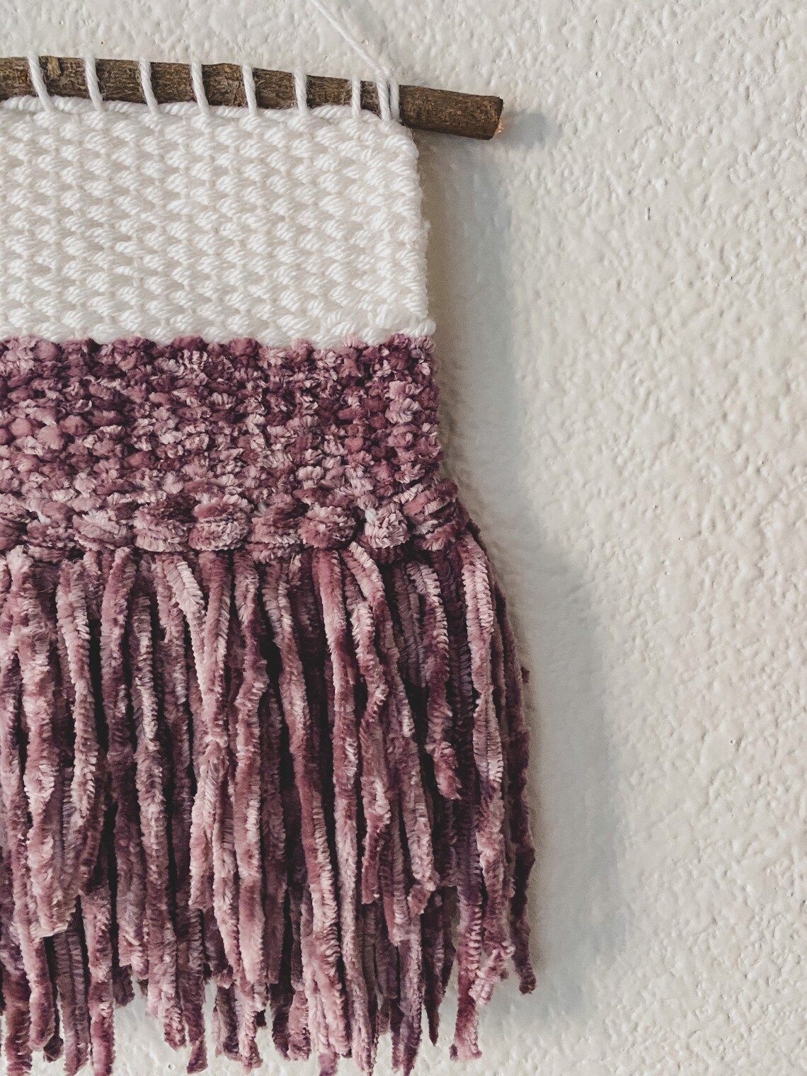 Spring Velvet Woven Wall Hanging Boho Home Decor Etsy