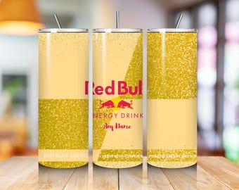 Copo térmico para bebida energética: copo de aço inoxidável de 591 ml (20 oz) com canudo de metal.