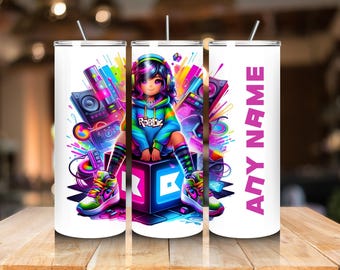 Gepersonaliseerde gamingbeker 20oz | Aangepaste naam gamerbeker