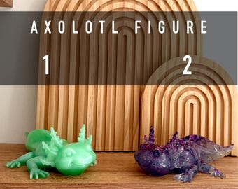 Handmade Resin Figure | Cute Axolotl Collectible | Kawaii Desk Decor | Fantasy Resin Figure | Axolotl Lover Gift | Unique Handmade Figurine