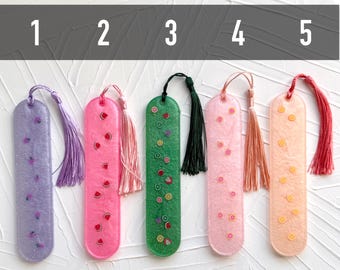 Glitter Resin Bookmark: Handcrafted Fruit Tassel Gift