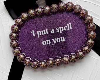 Handcrafted Resin Vanity Tray: I put a spell on you Hocus Pocus Decor