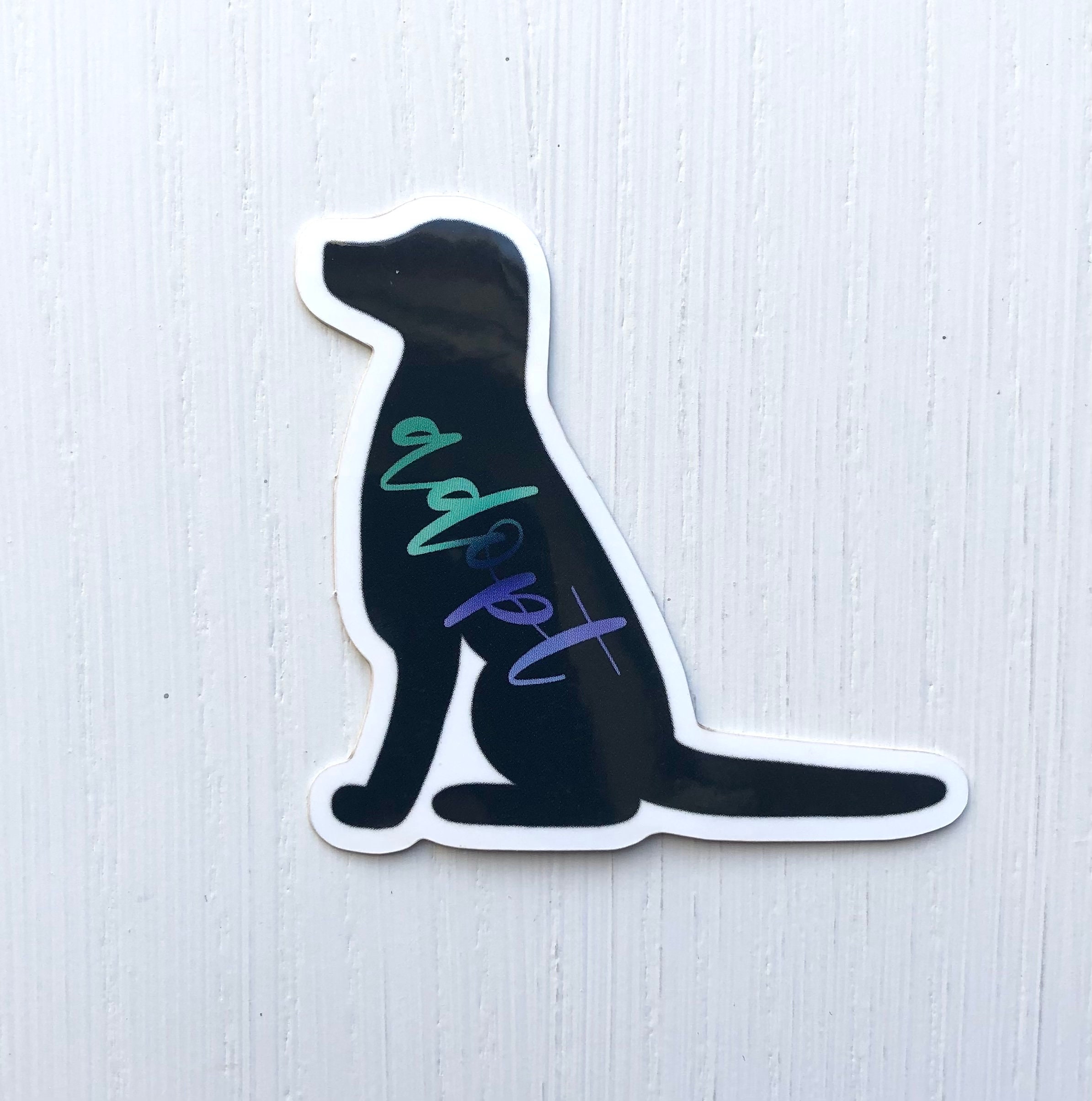 VINYL Stickeradopt a Rescue Dog Decal for Waterbottle - Etsy