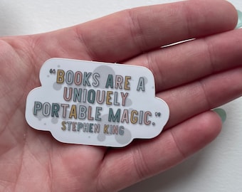 VINYL sticker Book Quote, Stephen King Quote Decal for Waterbottle, Bullet Journal, Laptop