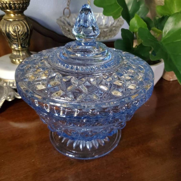 Blue Candy Dish Etsy