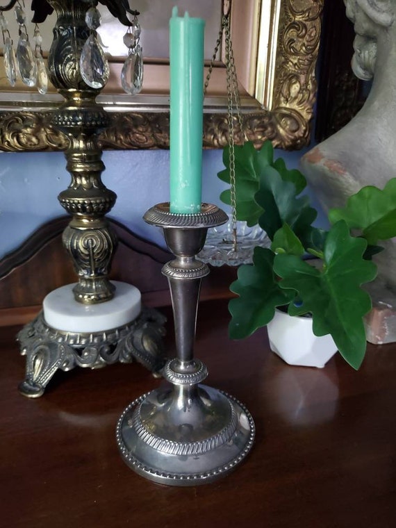 Vintage Silver Candlestick Holder Etsy
