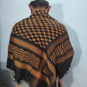 Keffieh (foulard Chèche) Marron à Carreaux - Neuf Avec étiquettes, Sans Marque