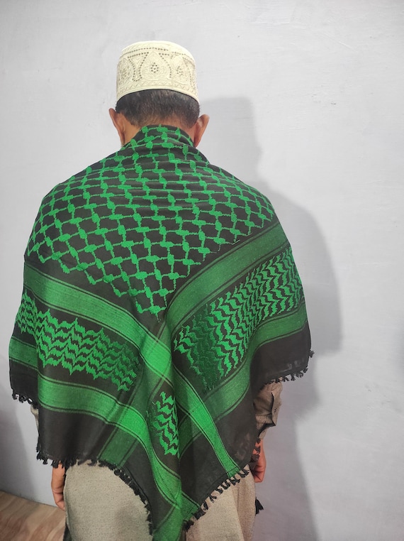 パレスチナ製クーフィーヤ（緑）