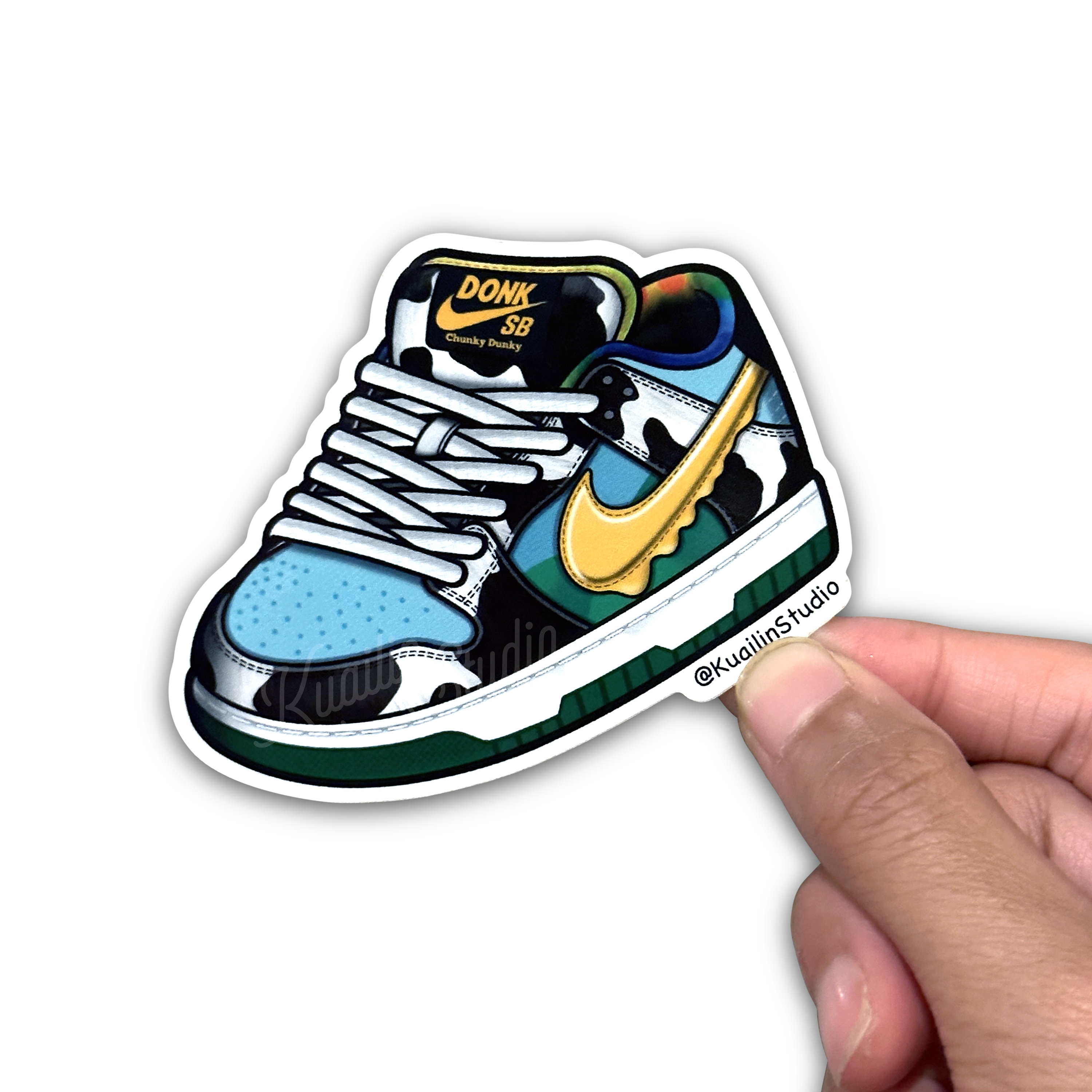 Nike Chunky Dunky Ben and Jerry Custom Hand Painted Air Force 1s – B Street  Shoes