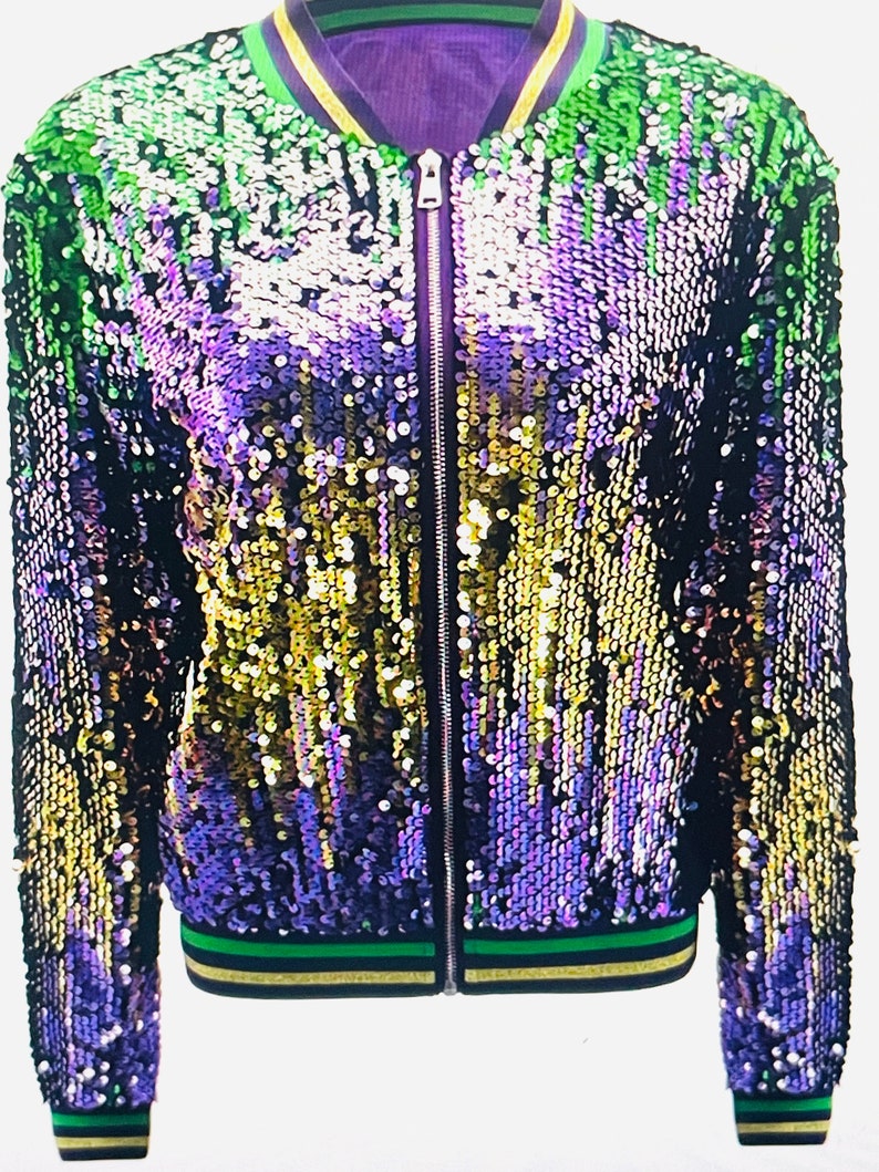 mardi gras bomber jacket
