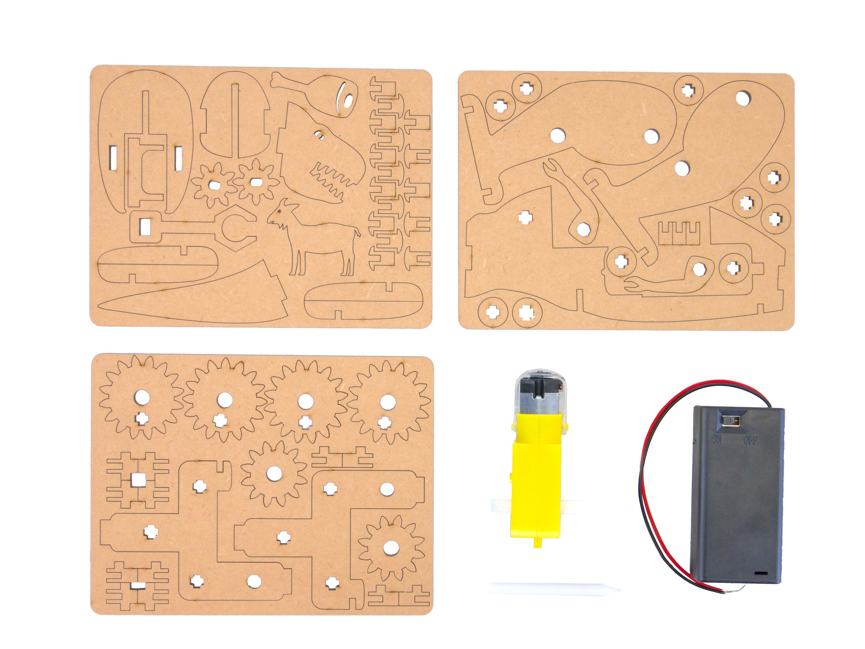 Dino Bot DIY Wooden Robot Toy Kit Made From Laser Cut Wood Etsy