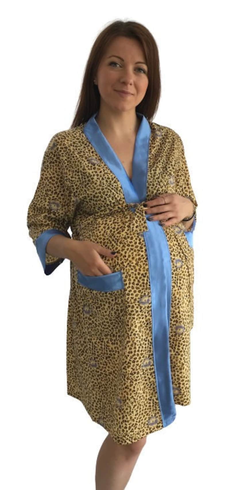 1017 Maternity Robe Kimono Pregnancy Nursing Breastfeeding Etsy