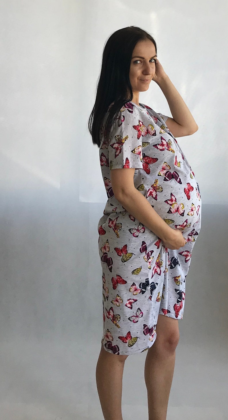 927 Women\u2019s Pyjamas Nightdress Pregnancy Nursing Maternity Nightwear Breastfeeding