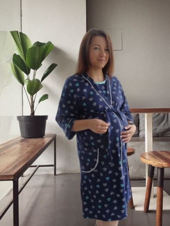 Nursing gown and robe set sale