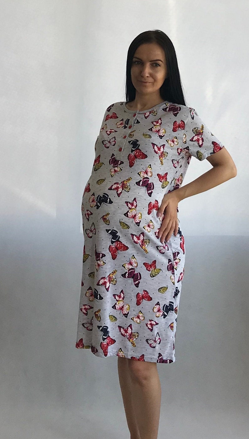 927 Women\u2019s Pyjamas Nightdress Pregnancy Nursing Maternity Nightwear Breastfeeding