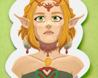 Prinzessin Zelda Tränen des Königreichs Aufkleber, wasserdichte Vinyl Kunst, TOTK Fan Geschenk
