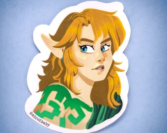 Link Sticker 6x5 cm, Legende von Zelda Tears of the Kingdom Fan Art, TOTK Geschenk