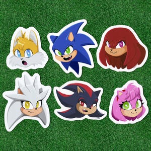Lot d'autocollants Sonic The Hedgehog de 2 à 3 pouces