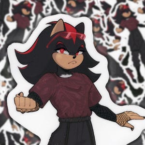 Sticker ombre emo 4" (Sonic the Hedgehog)