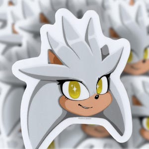 Sticker argenté le hérisson 3" (Sonic the Hedgehog)