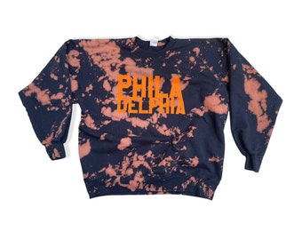 Filadélfia Crewneck | Folhetos de Filadélfia | Hóquei na Filadélfia | Gola redonda tie-dye