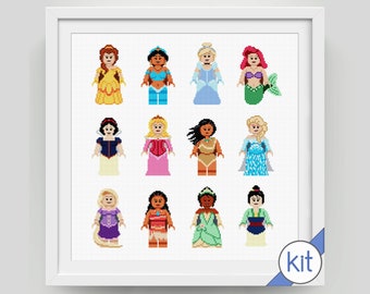 Cross Stitch Kit: Collection of Classic Princesses Characters