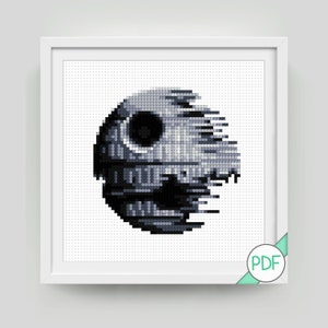 Cross Stitch Pattern: Death Ship, PDF INSTANT DOWNLOAD, Star