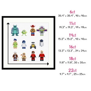 Animated Characters Cross Stitch Pattern, PDF INSTANT DOWNLOAD image 5