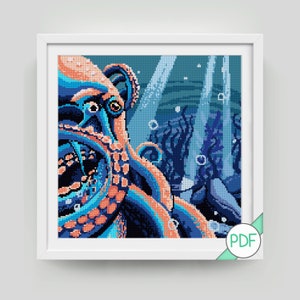 Cross Stitch Pattern : Octopus PDF INSTANT DOWNLOAD Pattern Keeper