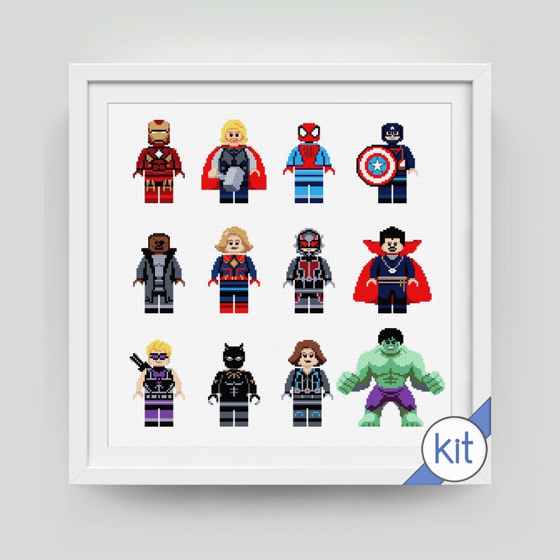 Cross Stitch Kit: Collection of overseas Comic Characters Superhero book Year-end gift