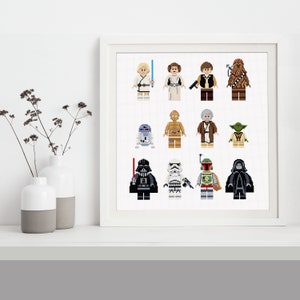 Cross Stitch Pattern: Collection of Star Characters, PDF INSTANT DOWNLOAD image 3