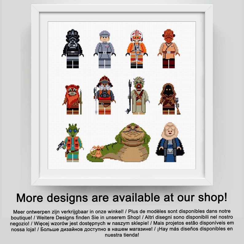Cross Stitch Pattern: Collection of Star Characters, PDF INSTANT DOWNLOAD image 8